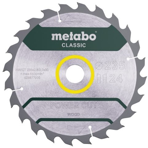 Metabo Accessoires Cirkelzaagblad | Power Cut Classic | 235x30mm | Z24 WZ 18° - 628677000