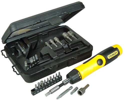 Stanley handgereedschap 22 Delige Pistoolgreep Ratel-Bit-Set - 0-63-022