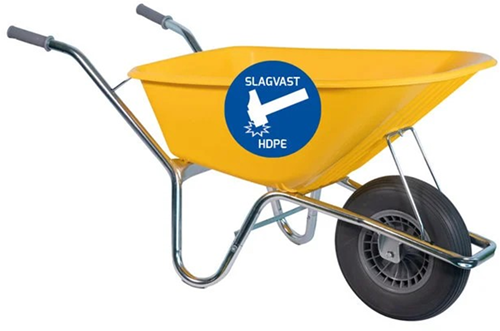 Little Jumbo Bouwkruiwagen | HDPE | Geel | Anti-lek Wiel | 100 liter - 1251000885