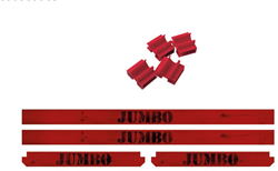 JUMBO Kantplankenset | 185 cm | Inclusief Houders - 411610018