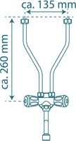 Schutte NIEDERDRUCK-ARMATUR voor boven wastafel apparaat | chroom - 37690-3