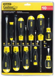 Stanley handgereedschap 10-Delige Cushiongrip Schroevendraaierset Standaard/Phillips - 2-65-005