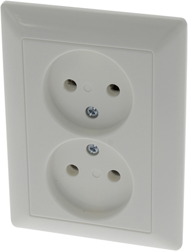 Jung AS500 Contactdoos | Inbouw | 2-voudig | Polarwit - 66.003.49