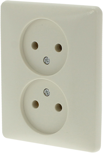 Peha Standard Contactdoos | Inbouw | 2-voudig | Crème - 66.010.49