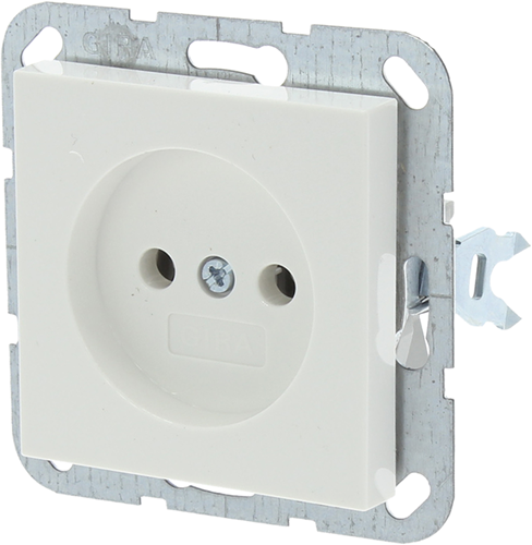 Gira System 55 Contactdoos | Inbouw | 1-voudig | Polarwit - 66.051.40