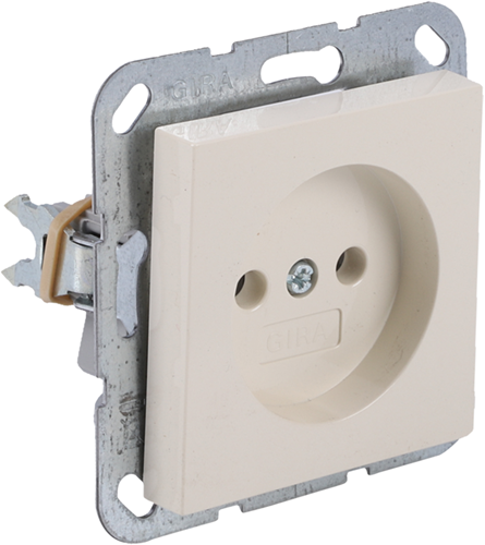 Gira System 55 Contactdoos | Inbouw | 1-voudig | Crème - 66.052.40