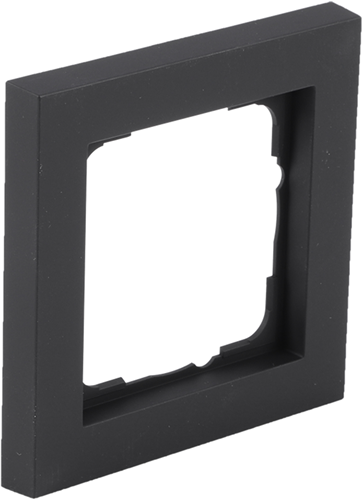 Gira E2 Afdekraam | Inbouw | 1-voudig Verticaal/Horizontaal | Zwart - 66.053.21