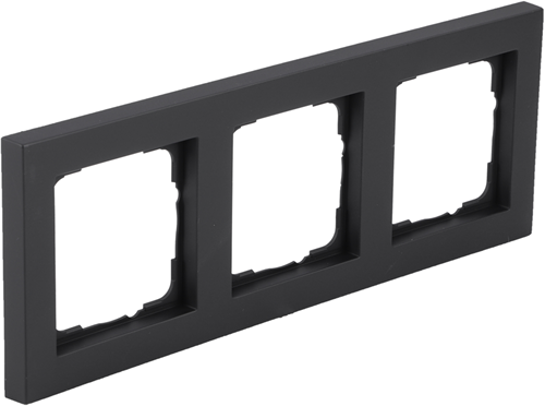 Gira E2 Afdekraam | Inbouw | 3-voudig Verticaal/Horizontaal | Zwart - 66.053.24