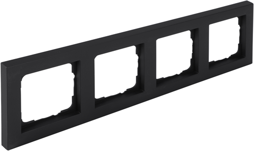 Gira E2 Afdekraam | Inbouw | 4-voudig Verticaal/Horizontaal | Zwart - 66.053.26