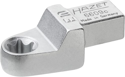 HAZET Insteekringsleutel 6609C-E10 · 9 x 12 mm insteekvierkant massief · Buiten-TORX®-profiel · SW E10