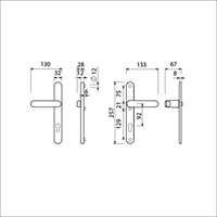 AMI Veiligheidsbeslag 373 Vdb 257/32/2 Profielcilinder 92 Wit9010 378 Rotaveer 257/32/2 Profielcilinder 92 Deurdikte 53/57 Mm - 847266-2