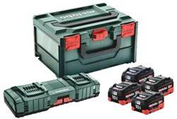 Metabo 685143000 | LiHD basisset 18V in metaBOX 215 (4x 10.0Ah accu + ASC 145 DUO lader) - 685143000