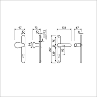 AMI Veiligheidsbeslag 257/32/2 Profielcilinder 92 173 Varo F1 A/Z 378 Rotaveer 257/32/2 Profielcilinder 92 Deurdikte 53/57 - 845563-2