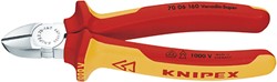 Knipex Zijsnijtang verchroomd ge‹soleerd met meer-componentengrepen, VDE-getest 125 mm - 7006125