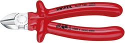 Knipex Zijsnijtang verchroomd dompelisolatie, VDE-getest 160 mm - 7007160