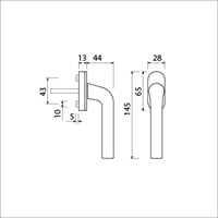 AMI Raamgreep 820 7X40 F1 Ovaal - 425561-2