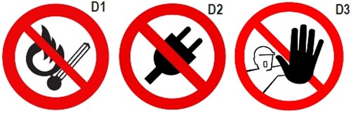 Beta 7109D 1-Waarschuwing Tekens - 071090052