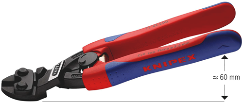 Knipex CoBolt® compacte boutensnijtang | Slanke meer-componentengrepen | Zwart geatramenteerd | Lengte 200 mm - 71 42 200-2