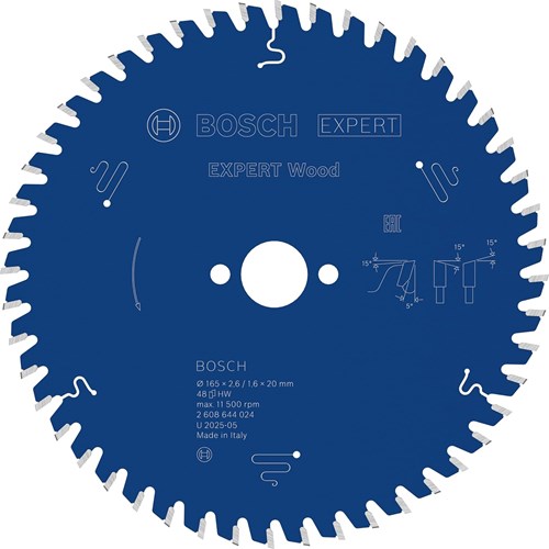 Bosch Blauw Accessoires 2608642602 Cirkelzaagblad 165 x 20 x 36T Optiline Wood