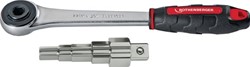 Rothenberger Stapsleutelset | maat 3 1 inch | aandrijfvierkant 1/2 inch | met ratel | 1 stuk - 73297 - 73297