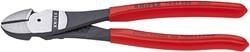 Knipex Kracht-zijsnijtang zwart geatramenteerd met kunststof bekleed 200 mm - 7401200