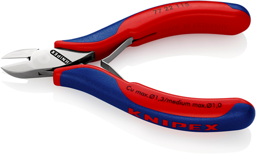 Knipex Elektronica-Zijsnijtang | 115 mm Lengte | Meer-Componentengrepen - 77 22 115 SB-2