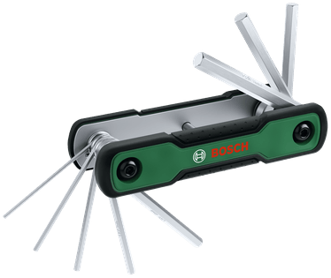 Bosch Groen Inbussleutelset | 8-in-1 | Opvouwbaar - 1600A039L7