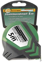 Brüder Mannesmann Meetlint 5 m x 25 mm groen/zwarte behuizing - 80515
