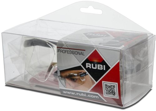 Rubi Veiligheidsbril met Witte Glazen - 80918-3