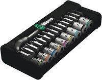 Wera 8100 SA 8 Zyklop Metal-ratelset, omschakelpal, 1/4"-aandrijving, metrisch , 28 -delig - 1 stuk(s) - 05004018001-3