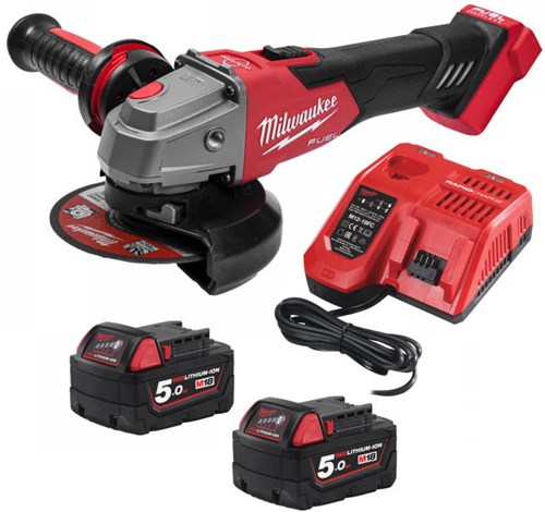 Milwaukee M18 FSAG125XB-502X | Accu Haakse slijper | 125mm | Set | 18V | 5.0Ah - 4933478430