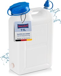 Hunersdorff Jerrycans met wijde hals | 11 l HD-PE met extra tuit | H426xB264xD132 mm | 1 stuk - 818110 - 818110