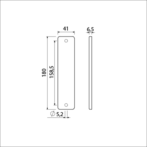 AMI Kortschild 180/41 RH Geheel Blind F-2 - 222230-2