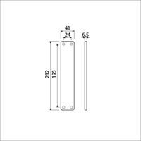 AMI Langschild 212/41 RH Geheel Blind F-1 - 213130-2