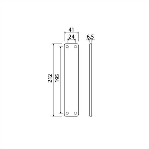 AMI Langschild 212/41 RH Geheel Blind F-1 - 213130-2
