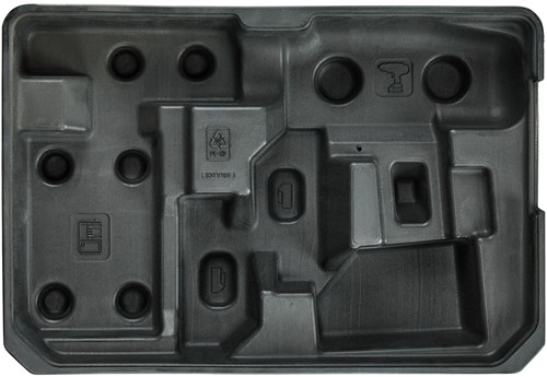 Makita Accessoires Kofferinzet/inlay aluminium koffer zwart boven - 837318-4