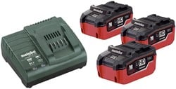 Metabo Accessoires Basis-set: Accu-packs + lader Basisset 18 V: 3 x LiHD 5.5 Ah, lader AS - 685074000