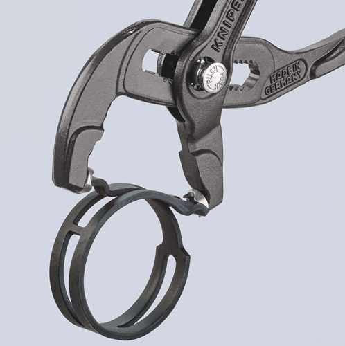 Knipex Bandveerklemtang | 180 mm Lengte | Anti-Slip | Kunststof Bekleed | Grijs Geatramenteerd - 85 51 180 A SB-3