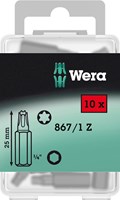 Wera 867/1 Z TORX® Bits, TX 15 x 25 mm (10 Bits pro Box) - 1 stuk(s) - 05072407001-2