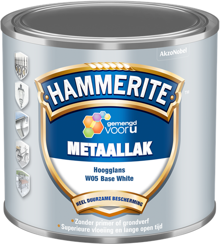 Hammerite Metaallak Hoogglans | White | W05 | 500ml - 5111669
