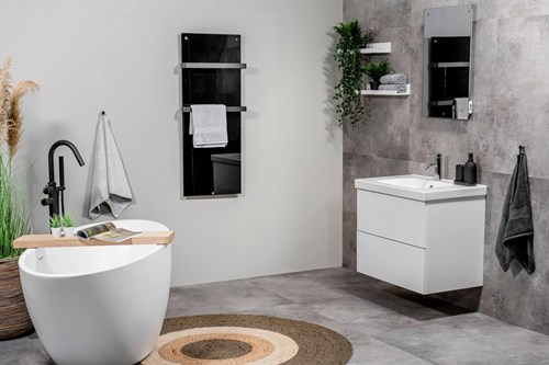Eurom Sani 1000 Black | Badkamerverwarming | Smart App bediening | Infrarood | Zwart | 1000 W - 350470-3