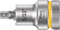 Wera 8740 B HF Binnenzeskant Zyklop Bitdop met 3/8"-aandrijving met vasthoudfunctie, 5/32" x 35 mm - 1 stuk(s) - 05003083001
