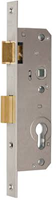 Nemef 8741 Deurslot | DM25mm | PC110mm | krukgat 8mm | voorplaat staal verzinkt 24x245mm rechthoekig | messing dag- en nachtschoot | DR 1+3 - 9874114251