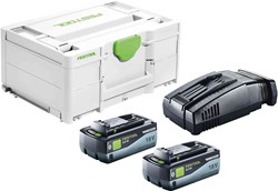 Festool SYS 18V 2x8.0/SCA 16 | Energie-set 18V in Systainer (2x 8.0Ah accu + SCA 16 snellader) - 577327