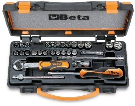 Beta 900/MC/C24 Doppendoos met 11 zeskant dopsleutels | 13 gekleurde schroevendraaierdoppen en 6 toebehoren - 009002960 009002960
