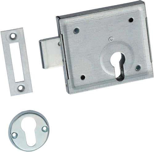 Nemef 99 oplegslot | dm60mm | slotkast staal verzinkt 88x100mm | staal verzinkte nachtschoot | sluitplaat p 99/12 | dr 1+2+3+4 - 9009911600