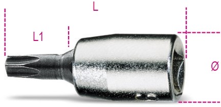 Beta Schroevendraaierdoppen voor Torx® schroeven 900TX 08 - 009000719