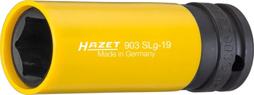HAZET Krachtdopsleutel 903SLG-19 · 1/2 inch (12,5 mm) vierkant hol · Buiten-zeskant-tractieprofiel · SW 19 mm