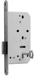 Nemef 636 Kastslot | DM60mm | klaviersleutel | voorplaat staal gelakt 20x235mm afgerond | messing nachtschoot | 2 sleutels | DR 1+2+3+4 - 9063602650