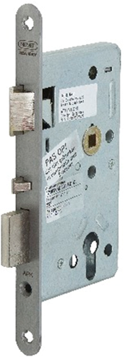 Nemef 699 Paniekdeurslot | zelfvergrendelend | DM60mm | PC72mm | krukgat 8mm | voorplaat RVS 24x235mm afgerond | zamac vernikkelde dag- en nachtschoot | DR 4 - 9069935002